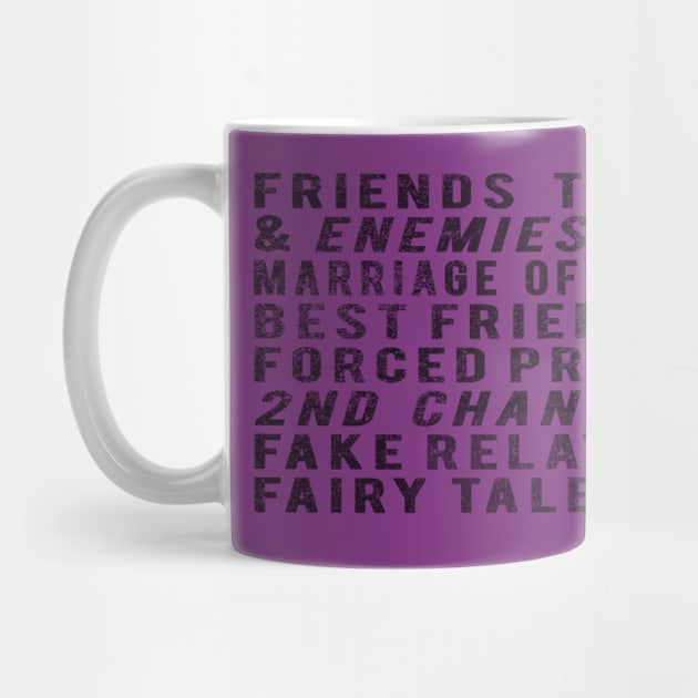 Tropes We Love Mug with Black Text by MemeQueen